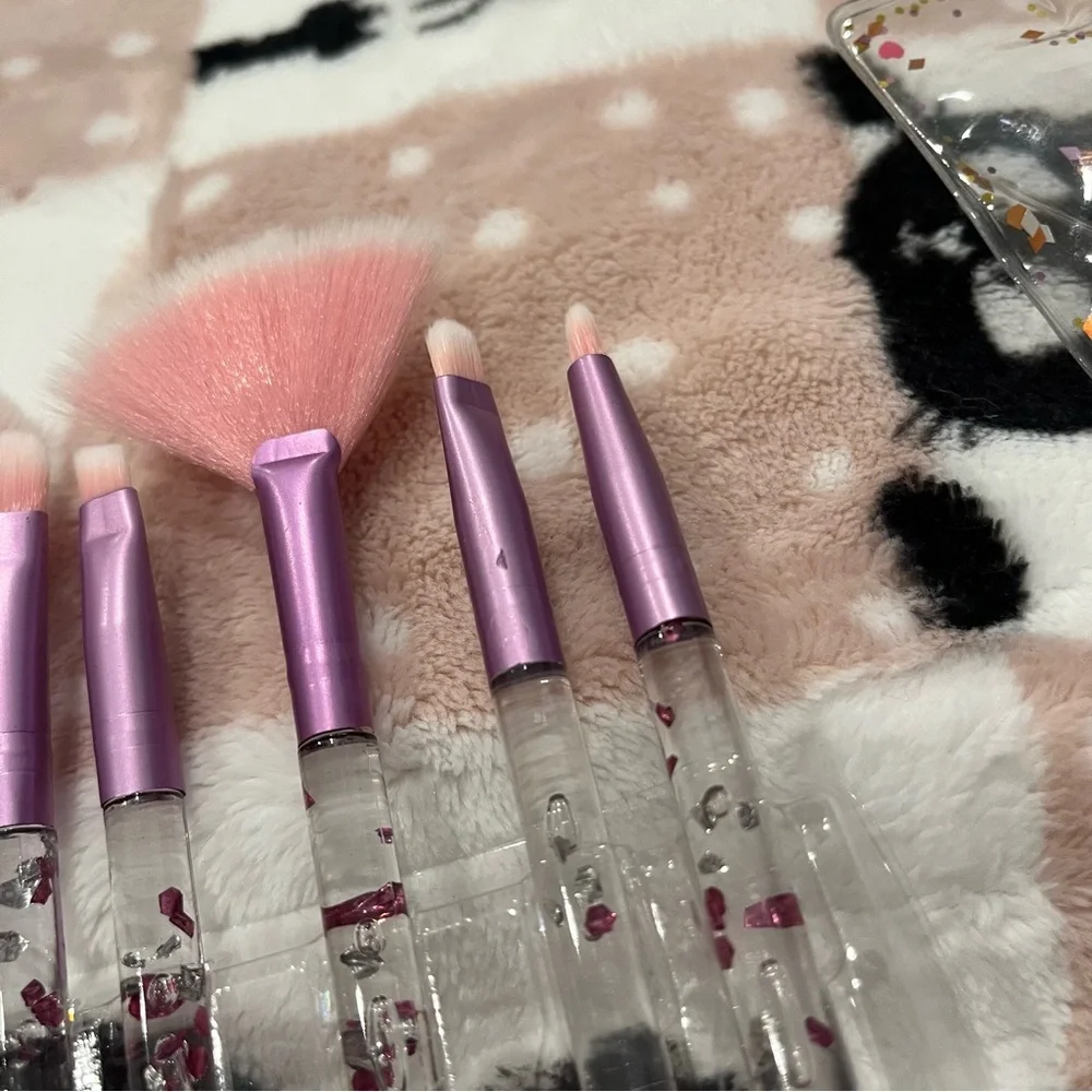 Pink Glitter Brush Set